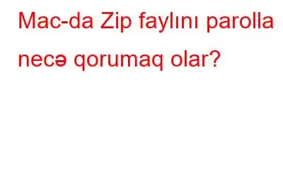 Mac-da Zip faylını parolla necə qorumaq olar?