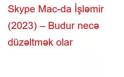 Skype Mac-da İşləmir (2023) – Budur necə düzəltmək olar