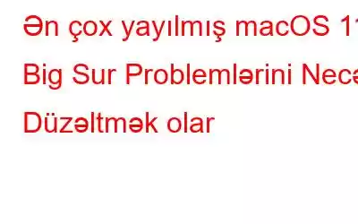 Ən çox yayılmış macOS 11 Big Sur Problemlərini Necə Düzəltmək olar