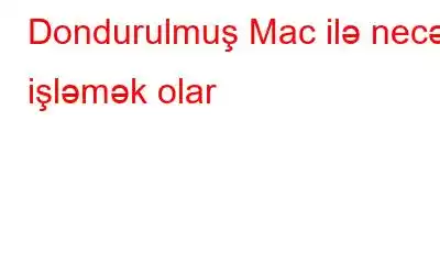 Dondurulmuş Mac ilə necə işləmək olar