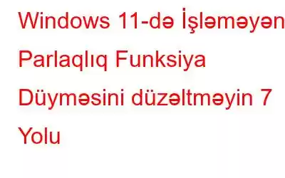 Windows 11-də İşləməyən Parlaqlıq Funksiya Düyməsini düzəltməyin 7 Yolu