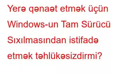 Yerə qənaət etmək üçün Windows-un Tam Sürücü Sıxılmasından istifadə etmək təhlükəsizdirmi?