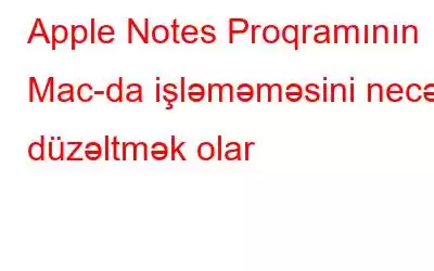 Apple Notes Proqramının Mac-da işləməməsini necə düzəltmək olar