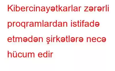 Kibercinayətkarlar zərərli proqramlardan istifadə etmədən şirkətlərə necə hücum edir