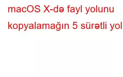 macOS X-də fayl yolunu kopyalamağın 5 sürətli yolu