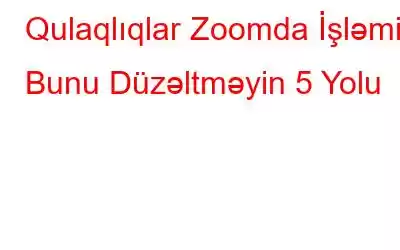 Qulaqlıqlar Zoomda İşləmir: Bunu Düzəltməyin 5 Yolu