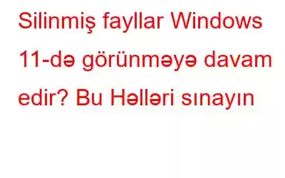 Silinmiş fayllar Windows 11-də görünməyə davam edir? Bu Həlləri sınayın