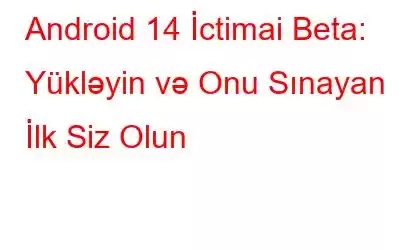 Android 14 İctimai Beta: Yükləyin və Onu Sınayan İlk Siz Olun