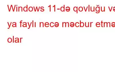 Windows 11-də qovluğu və ya faylı necə məcbur etmək olar