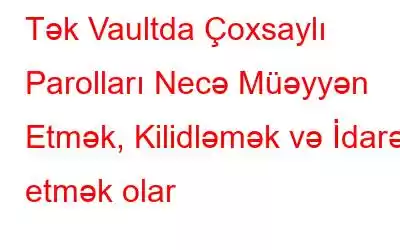 Tək Vaultda Çoxsaylı Parolları Necə Müəyyən Etmək, Kilidləmək və İdarə etmək olar