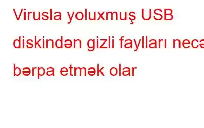 Virusla yoluxmuş USB diskindən gizli faylları necə bərpa etmək olar