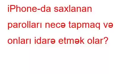 iPhone-da saxlanan parolları necə tapmaq və onları idarə etmək olar?