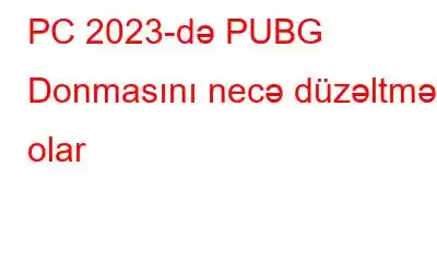 PC 2023-də PUBG Donmasını necə düzəltmək olar