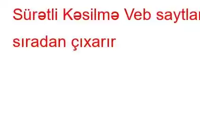 Sürətli Kəsilmə Veb saytları sıradan çıxarır