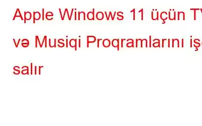 Apple Windows 11 üçün TV və Musiqi Proqramlarını işə salır