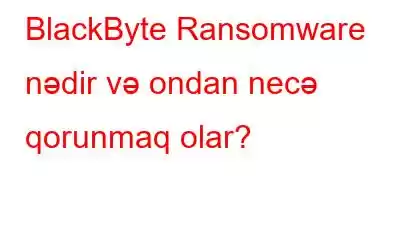 BlackByte Ransomware nədir və ondan necə qorunmaq olar?