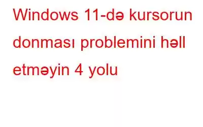 Windows 11-də kursorun donması problemini həll etməyin 4 yolu