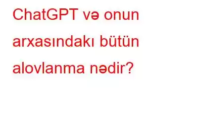 ChatGPT və onun arxasındakı bütün alovlanma nədir?