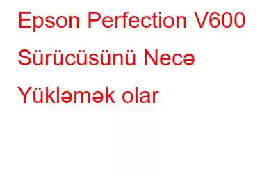 Epson Perfection V600 Sürücüsünü Necə Yükləmək olar