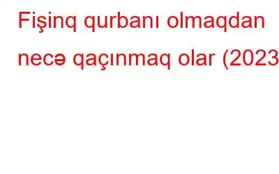 Fişinq qurbanı olmaqdan necə qaçınmaq olar (2023)