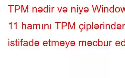 TPM nədir və niyə Windows 11 hamını TPM çiplərindən istifadə etməyə məcbur edir