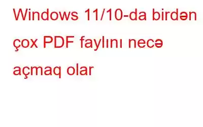 Windows 11/10-da birdən çox PDF faylını necə açmaq olar