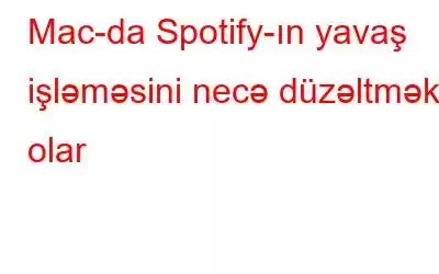 Mac-da Spotify-ın yavaş işləməsini necə düzəltmək olar