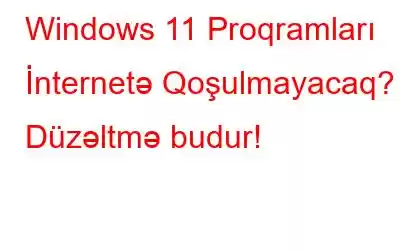 Windows 11 Proqramları İnternetə Qoşulmayacaq? Düzəltmə budur!