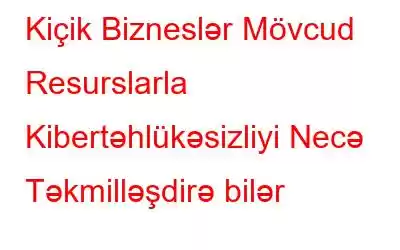 Kiçik Bizneslər Mövcud Resurslarla Kibertəhlükəsizliyi Necə Təkmilləşdirə bilər