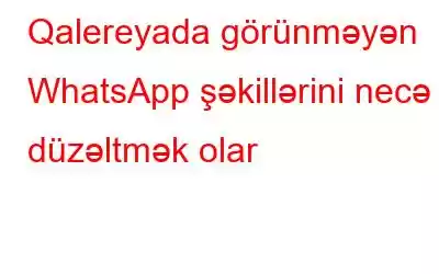 Qalereyada görünməyən WhatsApp şəkillərini necə düzəltmək olar