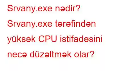 Srvany.exe nədir? Srvany.exe tərəfindən yüksək CPU istifadəsini necə düzəltmək olar?