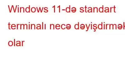 Windows 11-də standart terminalı necə dəyişdirmək olar