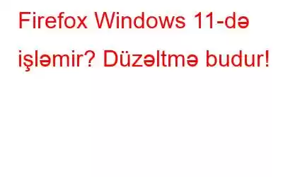 Firefox Windows 11-də işləmir? Düzəltmə budur!