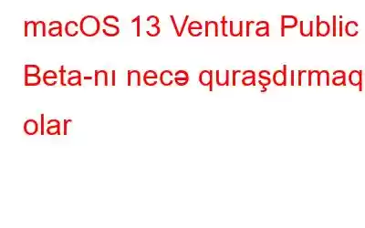 macOS 13 Ventura Public Beta-nı necə quraşdırmaq olar