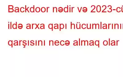 Backdoor nədir və 2023-cü ildə arxa qapı hücumlarının qarşısını necə almaq olar