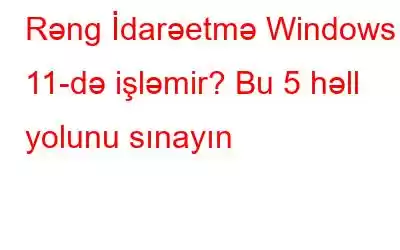 Rəng İdarəetmə Windows 11-də işləmir? Bu 5 həll yolunu sınayın