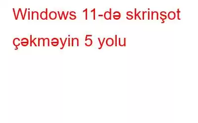 Windows 11-də skrinşot çəkməyin 5 yolu