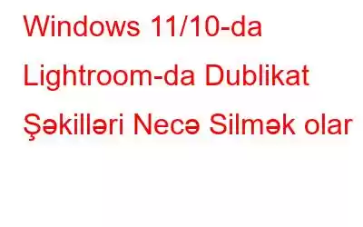 Windows 11/10-da Lightroom-da Dublikat Şəkilləri Necə Silmək olar