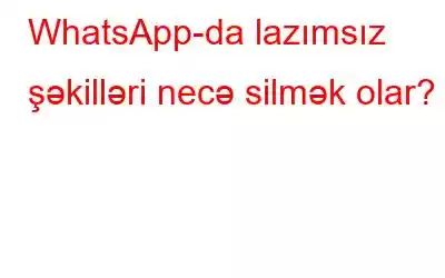 WhatsApp-da lazımsız şəkilləri necə silmək olar?