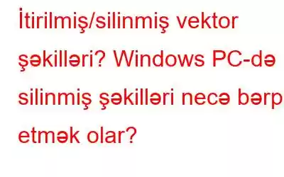 İtirilmiş/silinmiş vektor şəkilləri? Windows PC-də silinmiş şəkilləri necə bərpa etmək olar?