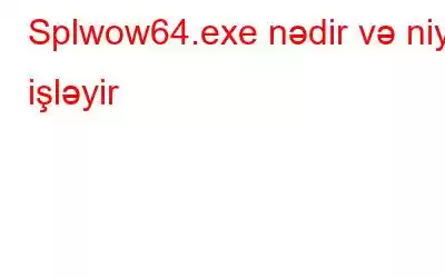 Splwow64.exe nədir və niyə işləyir