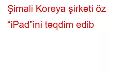 Şimali Koreya şirkəti öz “iPad”ini təqdim edib