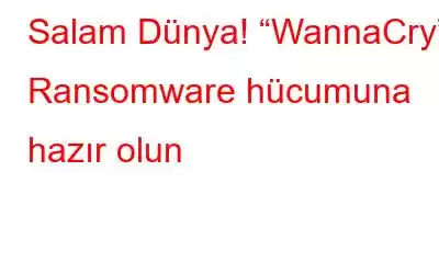 Salam Dünya! “WannaCry” Ransomware hücumuna hazır olun