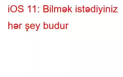 iOS 11: Bilmək istədiyiniz hər şey budur