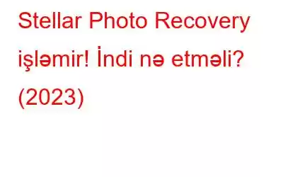 Stellar Photo Recovery işləmir! İndi nə etməli? (2023)