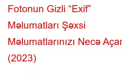 Fotonun Gizli “Exif” Məlumatları Şəxsi Məlumatlarınızı Necə Açar (2023)